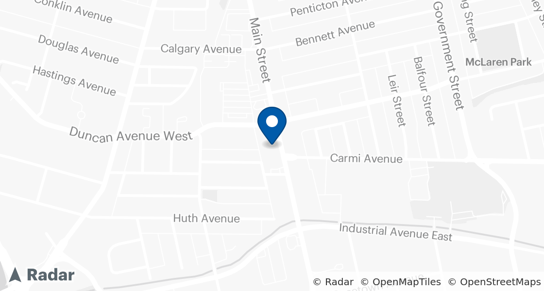 Map of Dairy Queen Location:: 1449 Main St, Penticton, BC, V2A 5G4